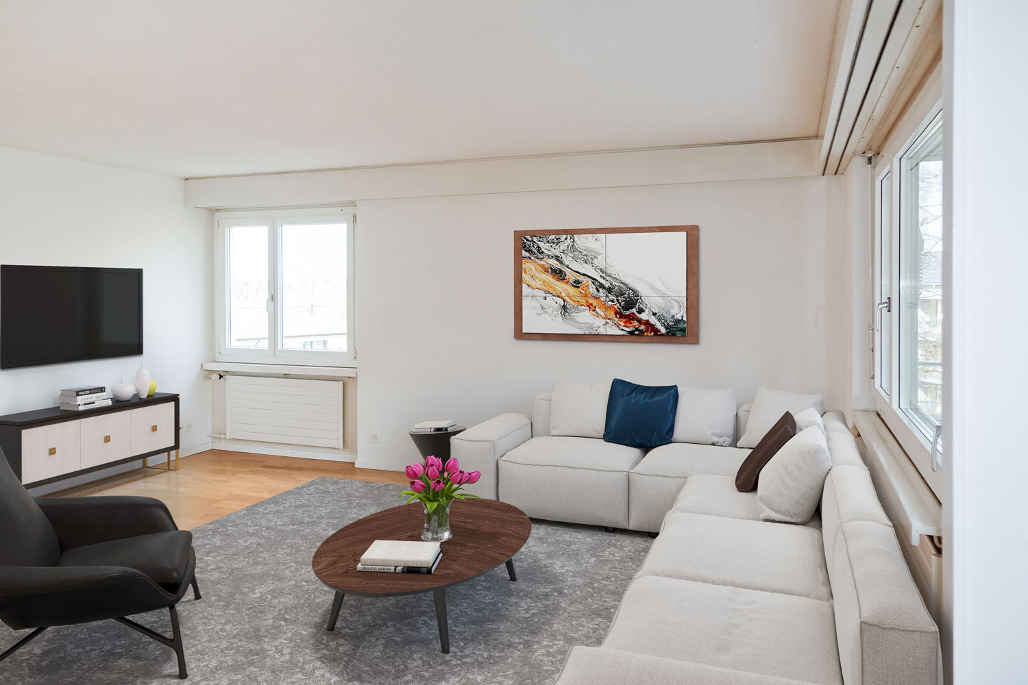 3D Möblierung ist modernes Immobilienmarketing. Der erste Eindruck ist entscheidend.